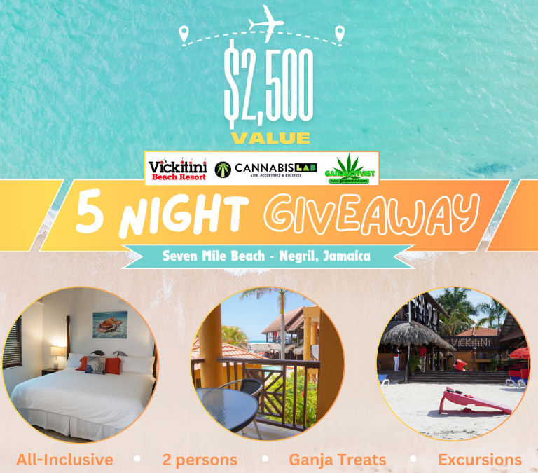 Win 5 Nights In Negril, Jamaica at Cannabis LAB Conference & Expo this October 14-15.