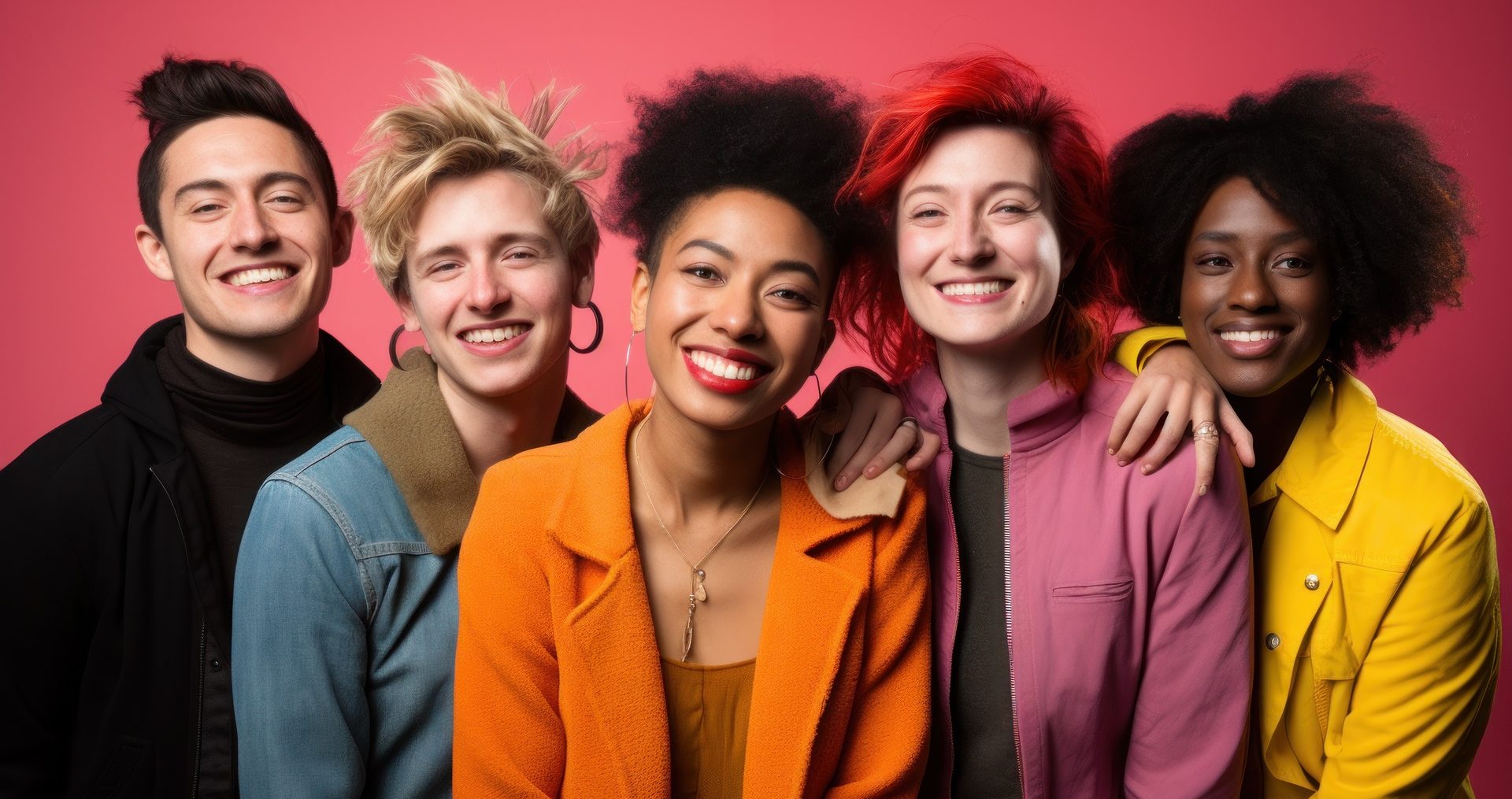 Photos of the community advocating for diversity and gender equality. Generative AI